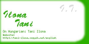 ilona tani business card